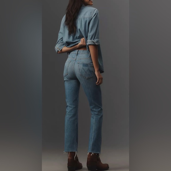 MOTHER High Rise Blue Jeans Flared - Picture 5 of 16